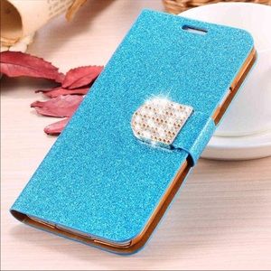 Leather Glitter Wallet Case iPhone 7 / iPhone 8